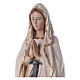 White fibreglass statue of Our Lady of Lourdes, wood finish, 25 in s4