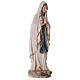 White fibreglass statue of Our Lady of Lourdes, wood finish, 25 in s5