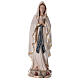 Estatua Virgen Lourdes pintada fibra de vidrio efecto madera 60 cm s1