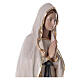 Statua Madonna Lourdes dipinta vetroresina effetto legno 60 cm s6