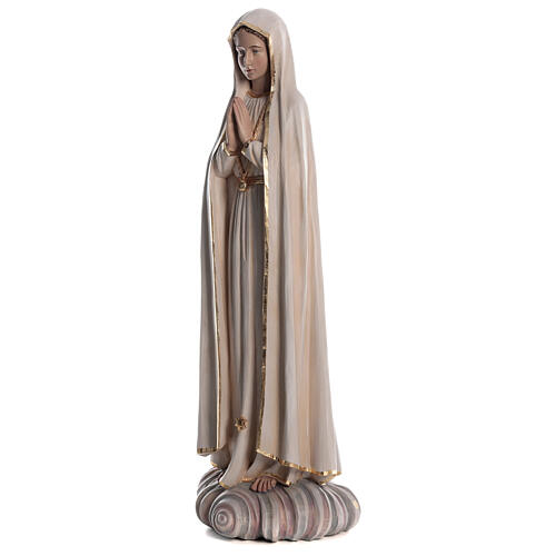 Estatua Virgen de Fátima pintada fibra de vidrio 100 cm 3