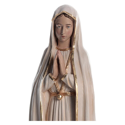 Estatua Virgen de Fátima pintada fibra de vidrio 100 cm 6