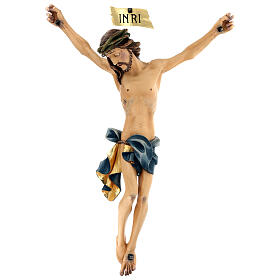 Painted fibreglass statue of the Body of Christ, blue loincloth, 35 in