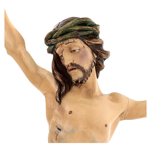 Painted fibreglass statue of the Body of Christ, blue loincloth, 35 in 2