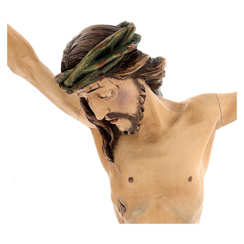 Painted fibreglass statue of the Body of Christ, blue loincloth, 35 in 6