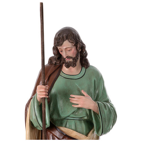 Saint Joseph, fibreglass statue for OUTDOOR Nativity Scene, h 65 in 8