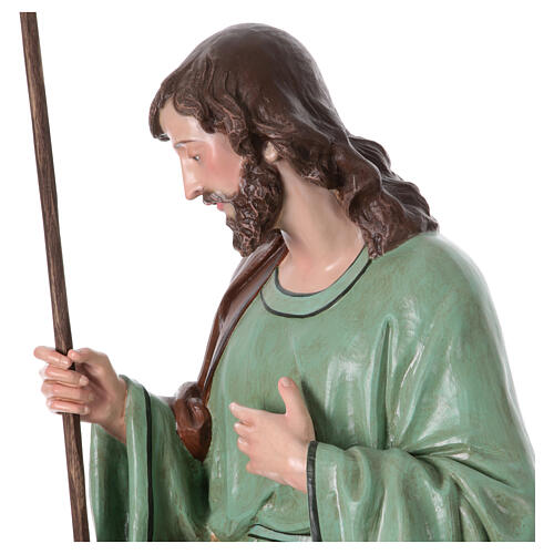 Statue Saint Joseph crèche fibre de verre EXTÉRIEUR h 165 cm 4