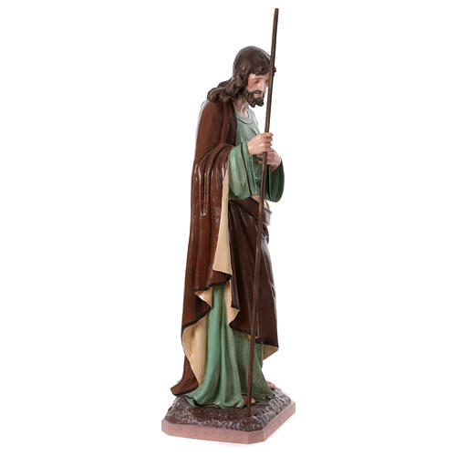 Statue Saint Joseph crèche fibre de verre EXTÉRIEUR h 165 cm 5