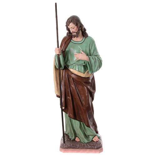 Saint Joseph, fibreglass statue with glass eyes for OUTDOOR Nativity Scene, h 65 in 1
