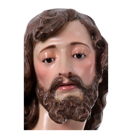 Fiberglass statue of Saint Joseph with glass eyes OUTDOORS h 165 cm 2
