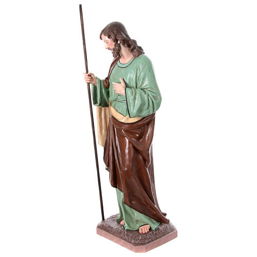 Fiberglass statue of Saint Joseph with glass eyes OUTDOORS h 165 cm 5