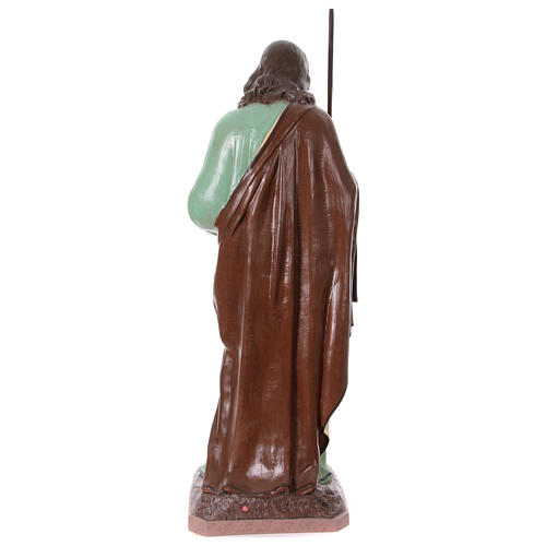 Fiberglass statue of Saint Joseph with glass eyes OUTDOORS h 165 cm 10