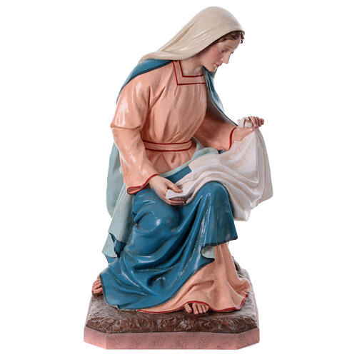 Virgin Mary, fibreglass statue for OUTDOOR Nativity Scene, h 65 in 1