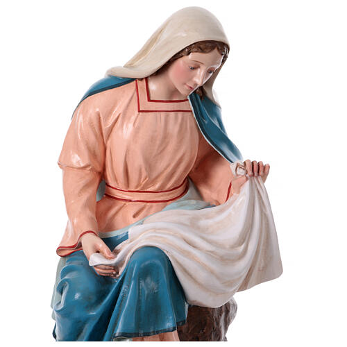 Virgin Mary, fibreglass statue for OUTDOOR Nativity Scene, h 65 in 4