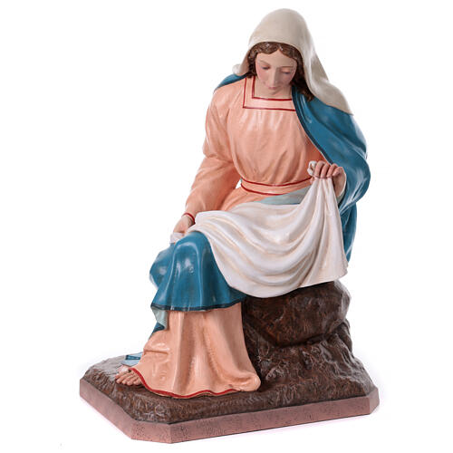Virgin Mary, fibreglass statue for OUTDOOR Nativity Scene, h 65 in 6
