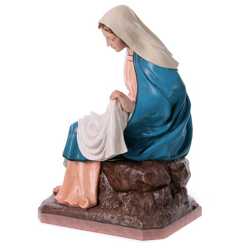 Estatua Virgen belén fibra de vidrio EXTERIOR h 165 cm 7