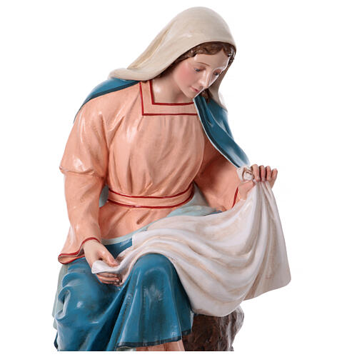 Statue Vierge Marie crèche fibre de verre EXTÉRIEUR h 165 cm 4