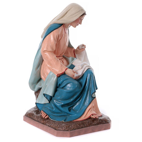 Statue Vierge Marie crèche fibre de verre EXTÉRIEUR h 165 cm 5