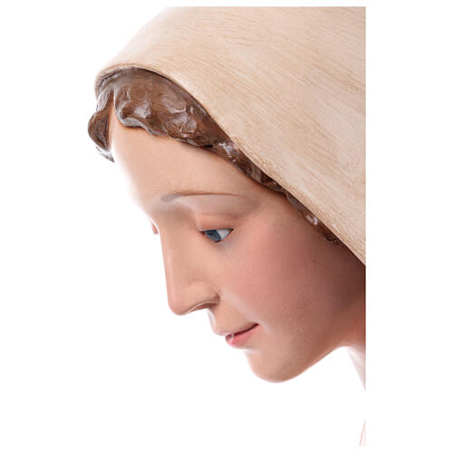 Statue fibre de verre Vierge Marie yeux en verre EXTÉRIEUR h 165 cm 5