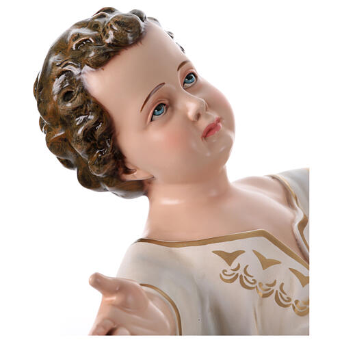 Statue Enfant Jésus crèche fibre de verre EXTÉRIEUR h 165 cm 6