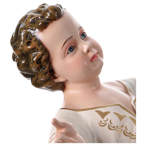 Infant Jesus with glass eyes, fibreglass statue for OUTDOOR Nativity Scene, h 65 in 6