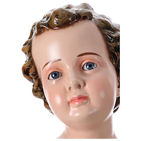 Statue fibre de verre Enfant Jésus yeux en verre EXTÉRIEUR h 165 cm
