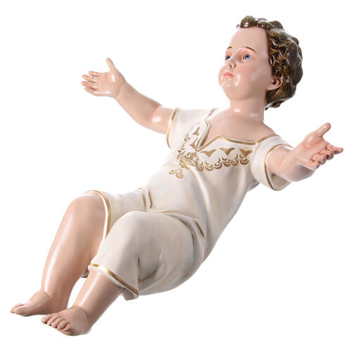 Statue fibre de verre Enfant Jésus yeux en verre EXTÉRIEUR h 165 cm 3
