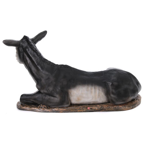 Donkey fibreglass statue for OUTDOOR Nativity Scene, h 65 in 9