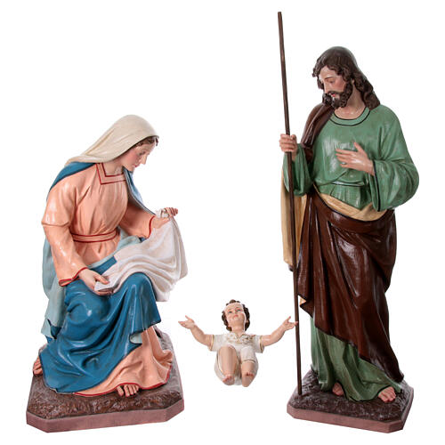 Set Nativité pour crèche d'extérieur fibre de verre 5 pcs h 165 cm 5