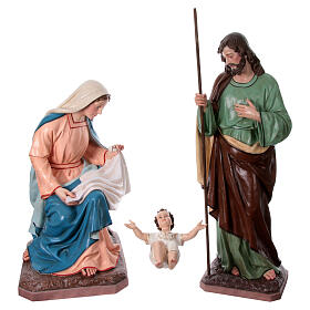 Set 3 pcs Nativité crèche EXTÉRIEUR fibre de verre h 165 cm