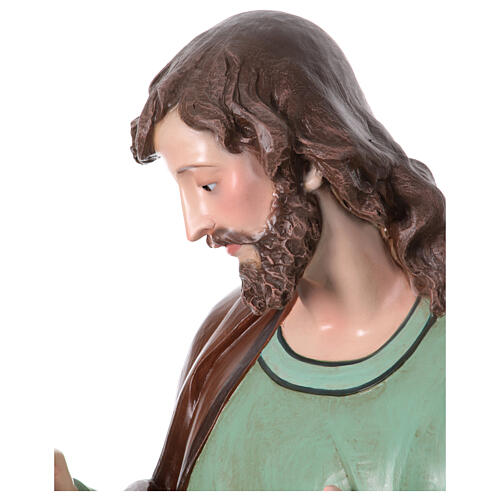 Set presepe Natività ESTERNO vetroresina occhi di vetro h 165 cm 13