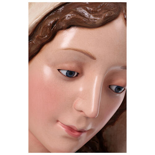 Set presepe Natività ESTERNO vetroresina occhi di vetro h 165 cm 15