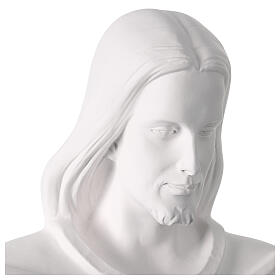 Sagrado Corazón de Jesús brazos abiertos natural 160 cm fibra de vidrio exterior
