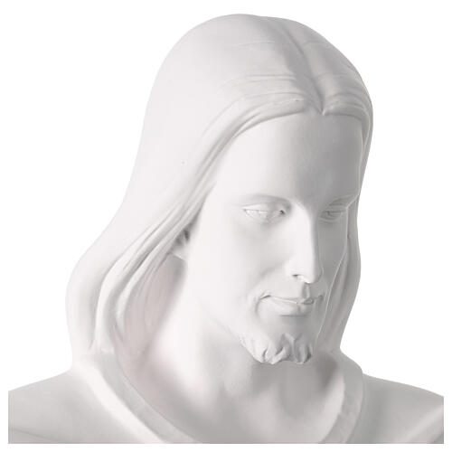 Sagrado Corazón de Jesús brazos abiertos natural 160 cm fibra de vidrio exterior 2