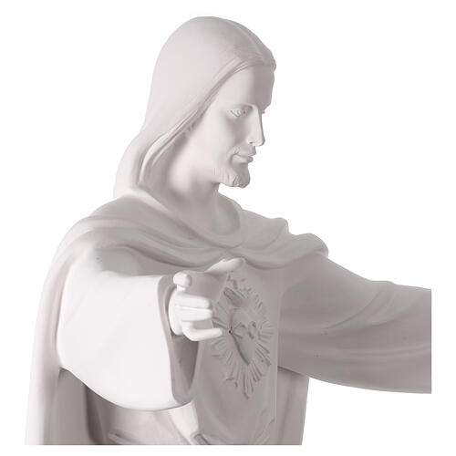 Sagrado Corazón de Jesús brazos abiertos natural 160 cm fibra de vidrio exterior 7