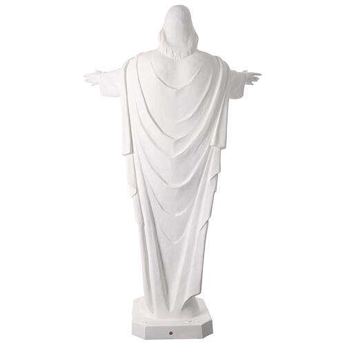 Sagrado Corazón de Jesús brazos abiertos natural 160 cm fibra de vidrio exterior 10