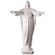 Sagrado Corazón de Jesús brazos abiertos natural 160 cm fibra de vidrio exterior s1