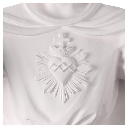 S. Heart of Jesus statue with open arms natural fiberglass 160 cm for outdoors 3