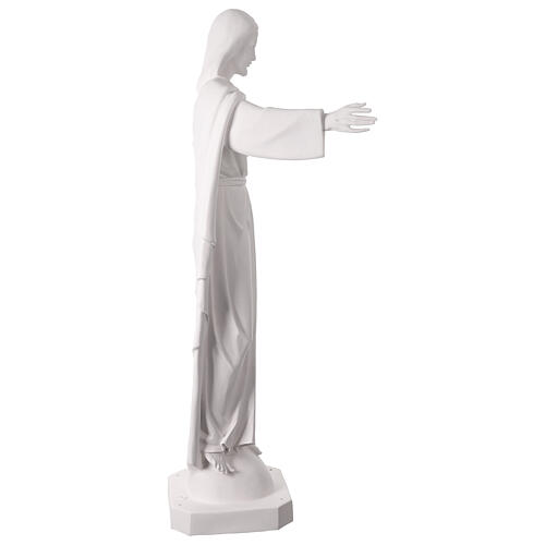 S. Heart of Jesus statue with open arms natural fiberglass 160 cm for outdoors 9