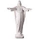 S. Heart of Jesus statue with open arms natural fiberglass 160 cm for outdoors s1