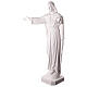 S. Heart of Jesus statue with open arms natural fiberglass 160 cm for outdoors s4