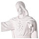 S. Heart of Jesus statue with open arms natural fiberglass 160 cm for outdoors s5