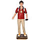 Statue Carlo Acutis aus farbigem Fiberglas 175 cm mit Glasaugen s1