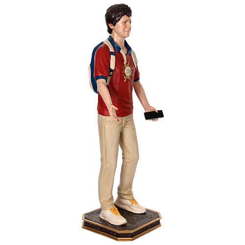 Statua Carlo Acutis vetroresina colorata 175 cm occhi vetro 7