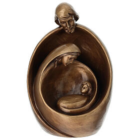 Outdoor Holy Family statue, Val Gardena, burnished fibreglass, 14 in
