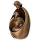 Santa Familia para exterior Val Gardena fibra de vidrio bronceada 35 cm s3