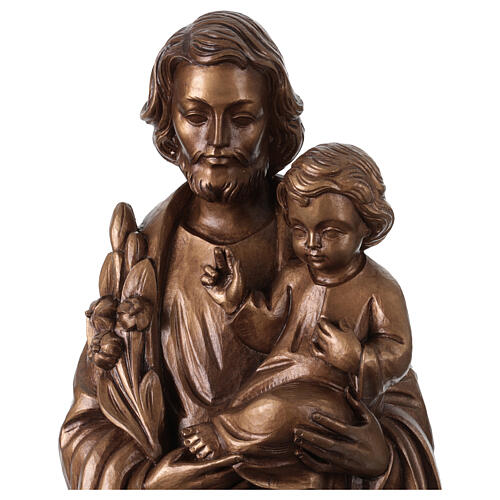 Saint Joseph en bronze du Val Gardena fibre de verre 60 cm 4