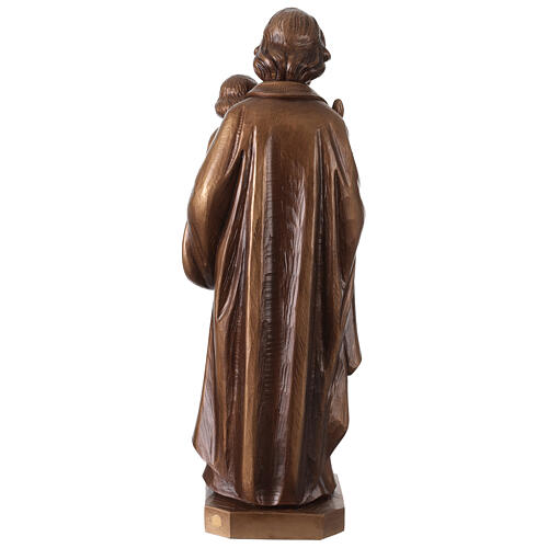 San Giuseppe bronzato Val Gardena fibra di vetro 60 cm 7