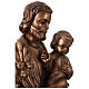 Bronzed St Joseph statue in Val Gardena Fiberglass, 60 cm s2