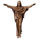 Crucifijo Cristo Rey bronceado Val Gardena fibra de vidrio 60 cm s1